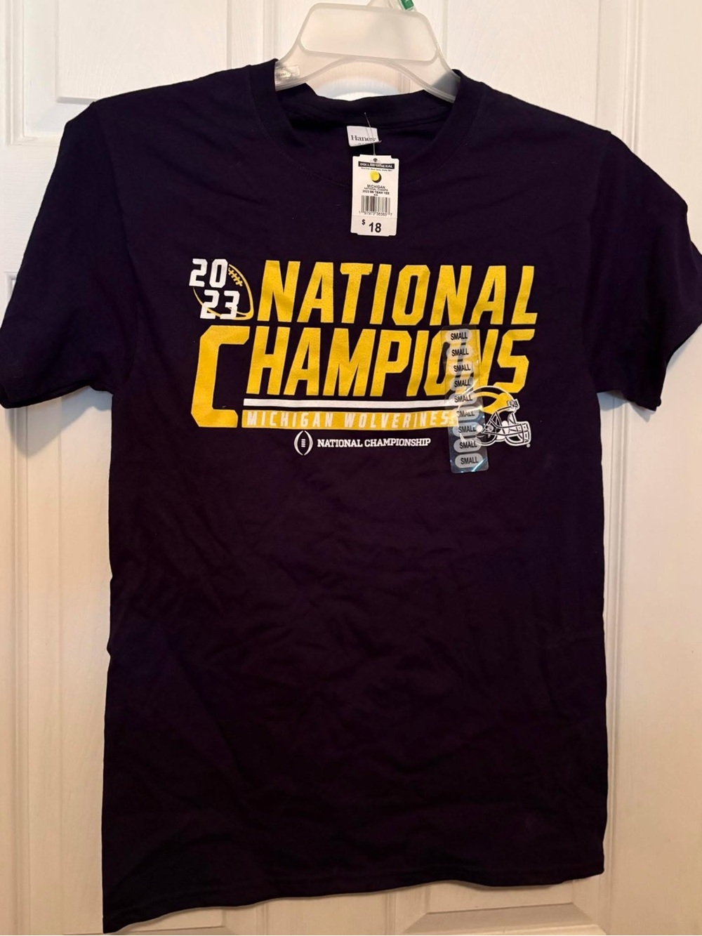 2023 National Champions Michigan Wolverines Tee - Navy & Yellow